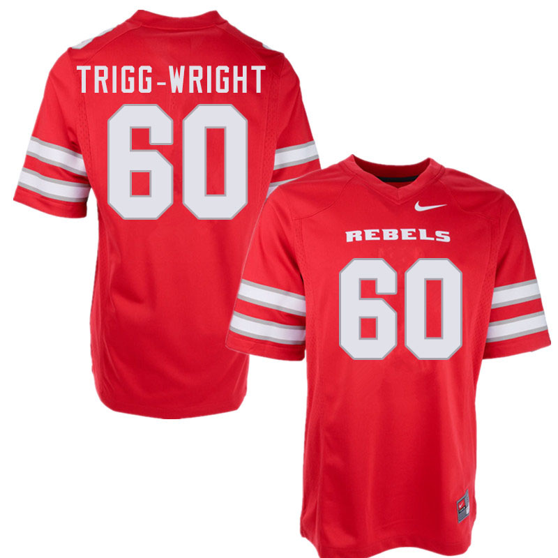 Men #60 Amani Trigg-Wright UNLV Rebels College Football Jerseys Sale-Red